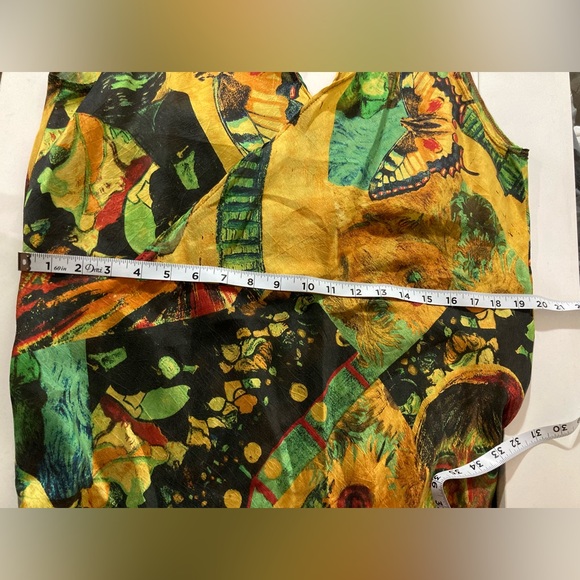 URU Stunning Silk Sleeveless Cocktail Dress Asymmetrical Tier URU Small/Medium - Picture 16 of 16